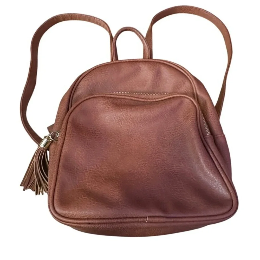 brown faux leather mini backpack Chase Chic Purse for Women, Vegan Cute Small Backpack Ladies Fashion Shoulder Handbag for Travel Coffee : Clothing, Shoes & Jewelry and liberty SALE! Brown NGIL Faux Leather